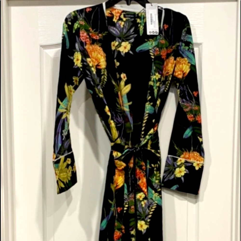 Floral print cover-up.
